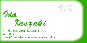 ida kaszaki business card